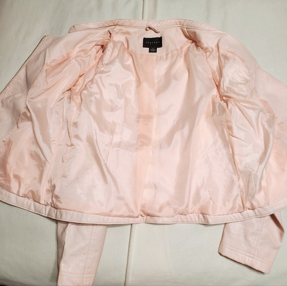 Wet Seal Faux Leather Y2K Moto Jacket Pink X Large - Picture 10 of 13